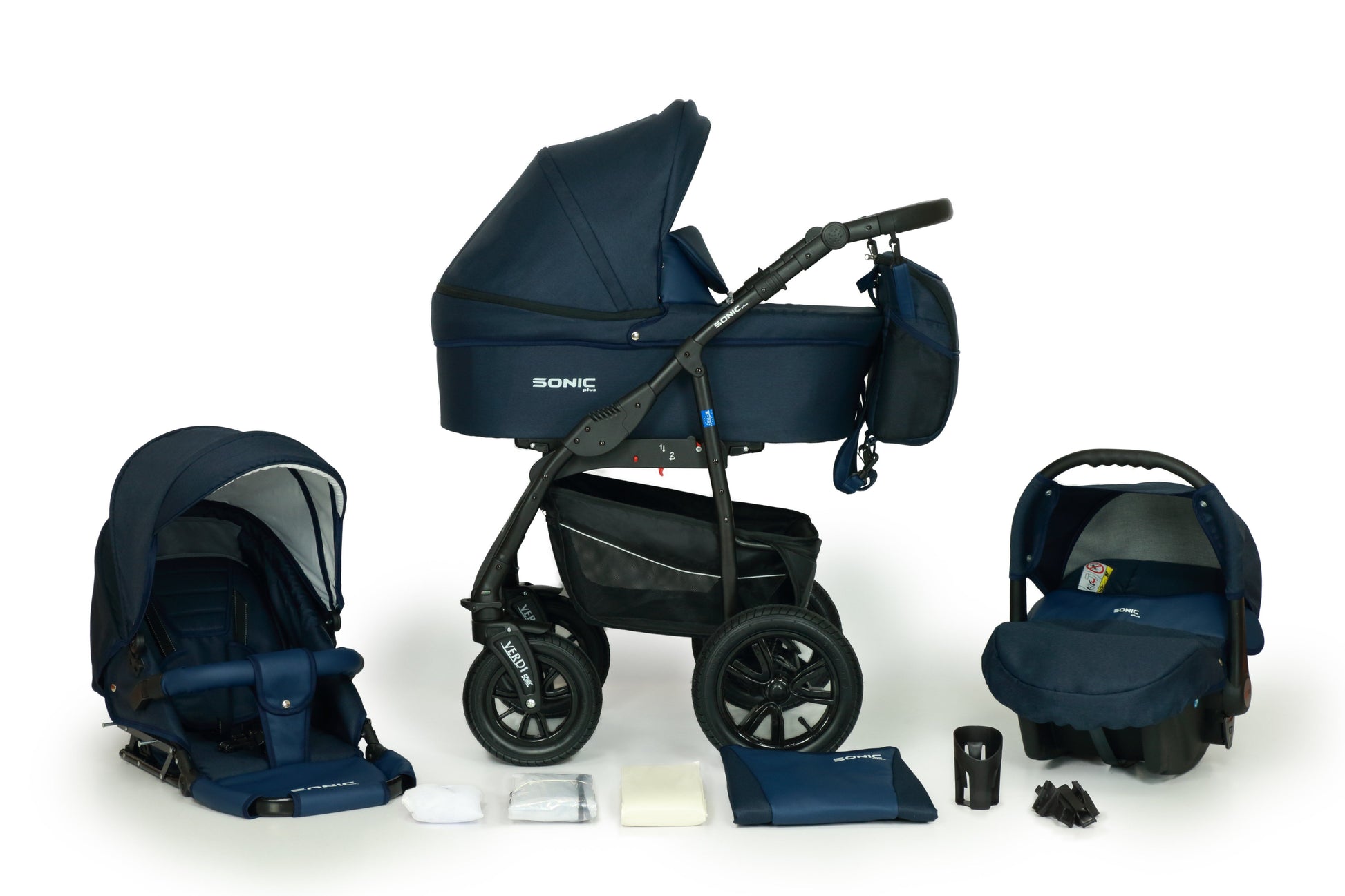 SONIC Stroller Plus 3in1 – 3in1 Baby Pram Stroller Travel System with Car Seat – LuxePram UK