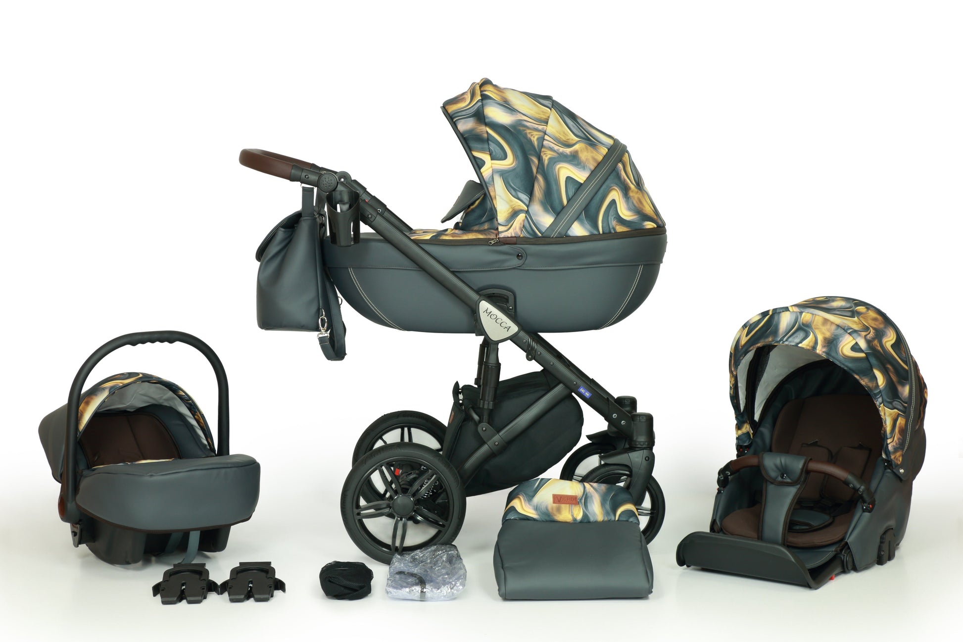 Mocca Stroller 3in1 – 3in1 Baby Pram Stroller Travel System with Car Seat – LuxePram UK