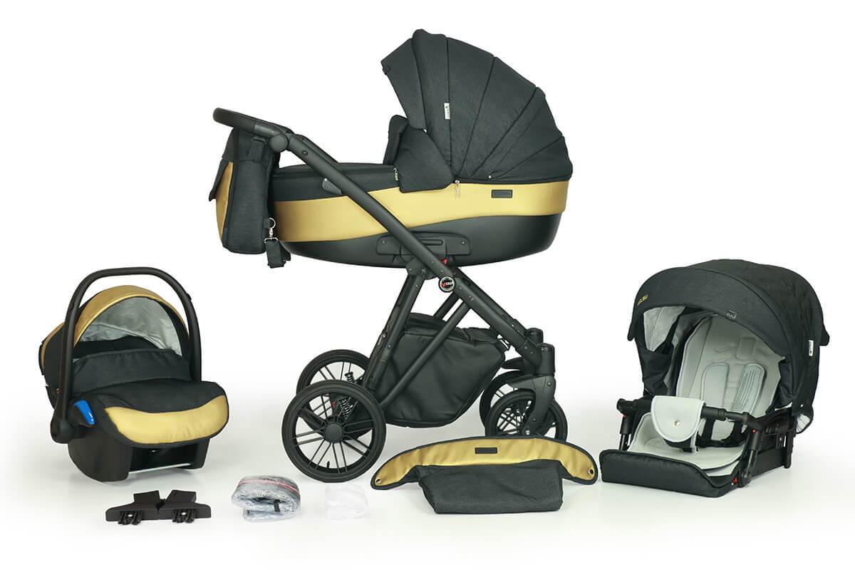 Melbu Stroller 3in1 – 3in1 Baby Pram Stroller Travel System with Car Seat – LuxePram UK