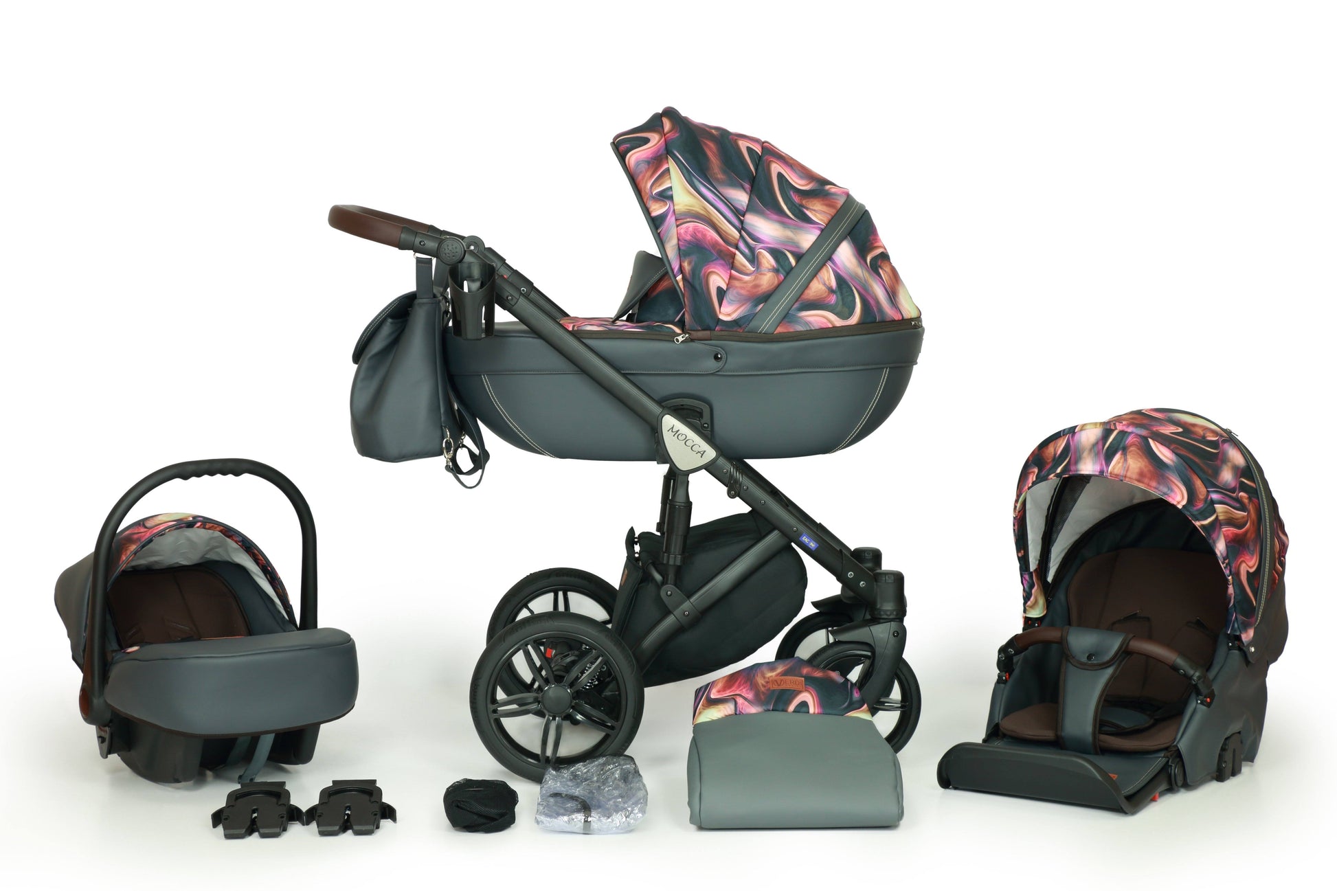 Mocca Stroller 3in1 – 3in1 Baby Pram Stroller Travel System with Car Seat – LuxePram UK