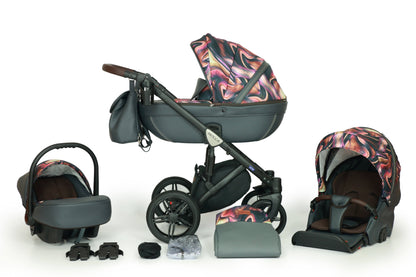 Mocca Stroller 3in1 – 3in1 Baby Pram Stroller Travel System with Car Seat – LuxePram UK