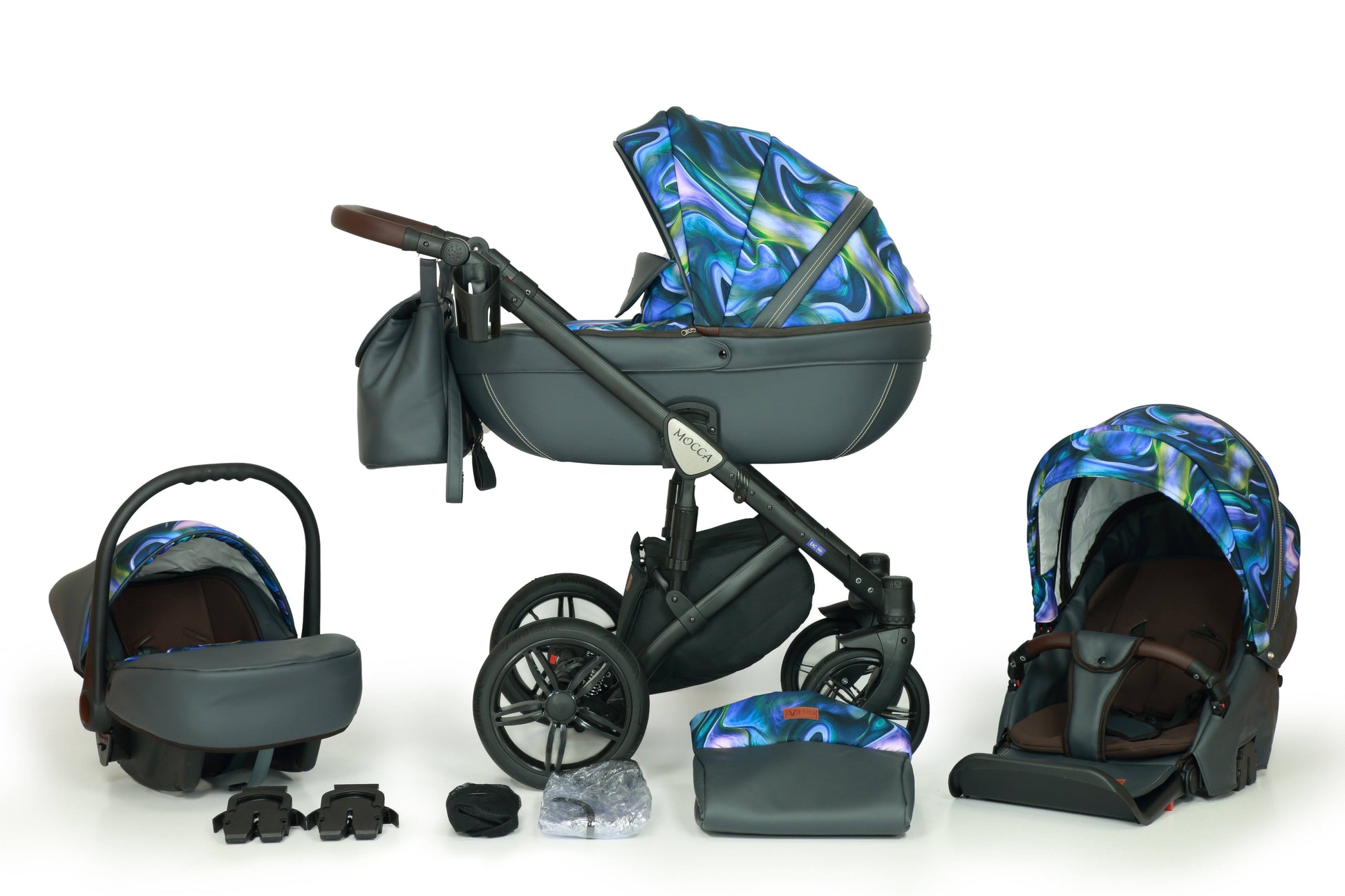 Mocca Stroller 3in1 – 3in1 Baby Pram Stroller Travel System with Car Seat – LuxePram UK