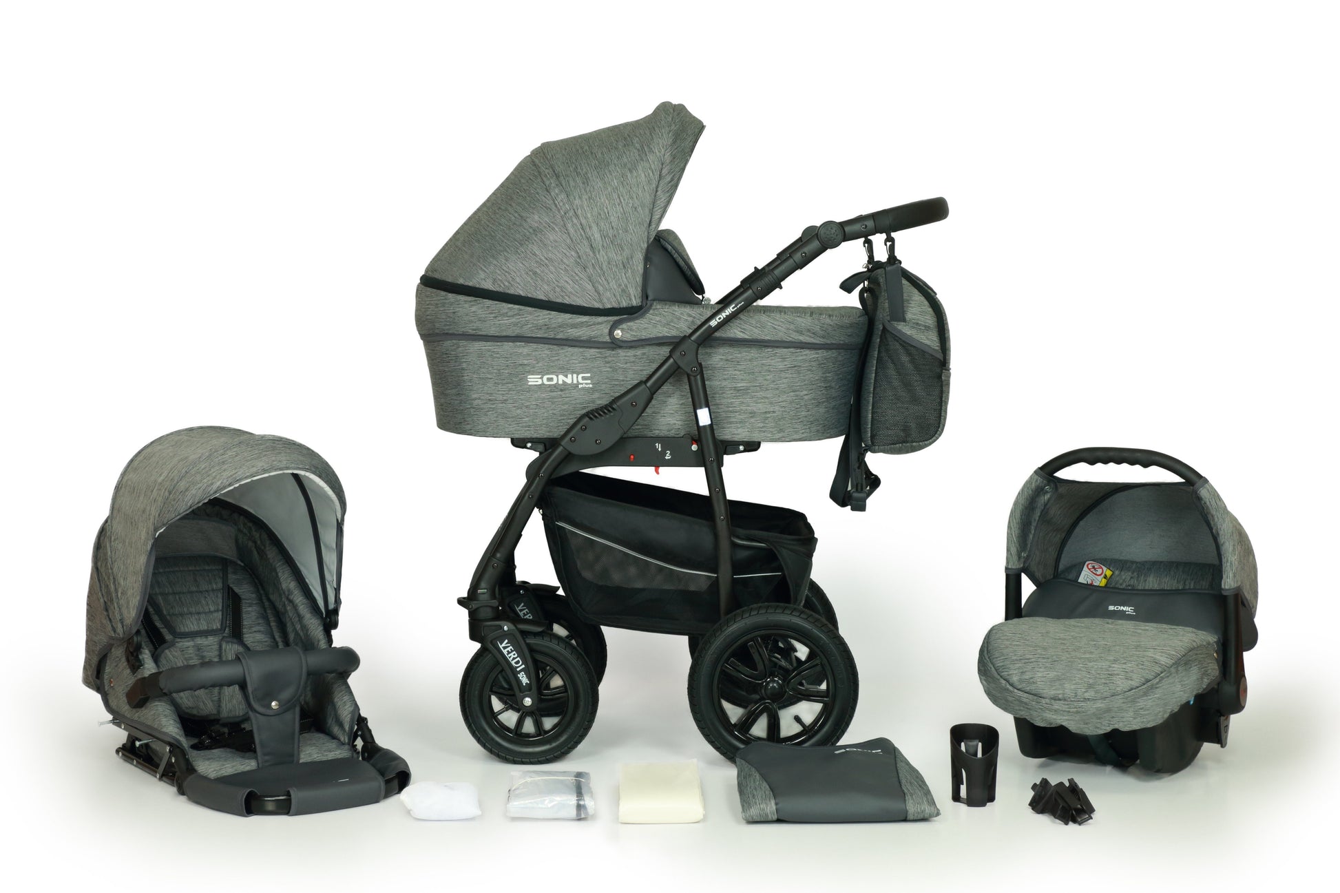 SONIC Stroller Plus 3in1 – 3in1 Baby Pram Stroller Travel System with Car Seat – LuxePram UK