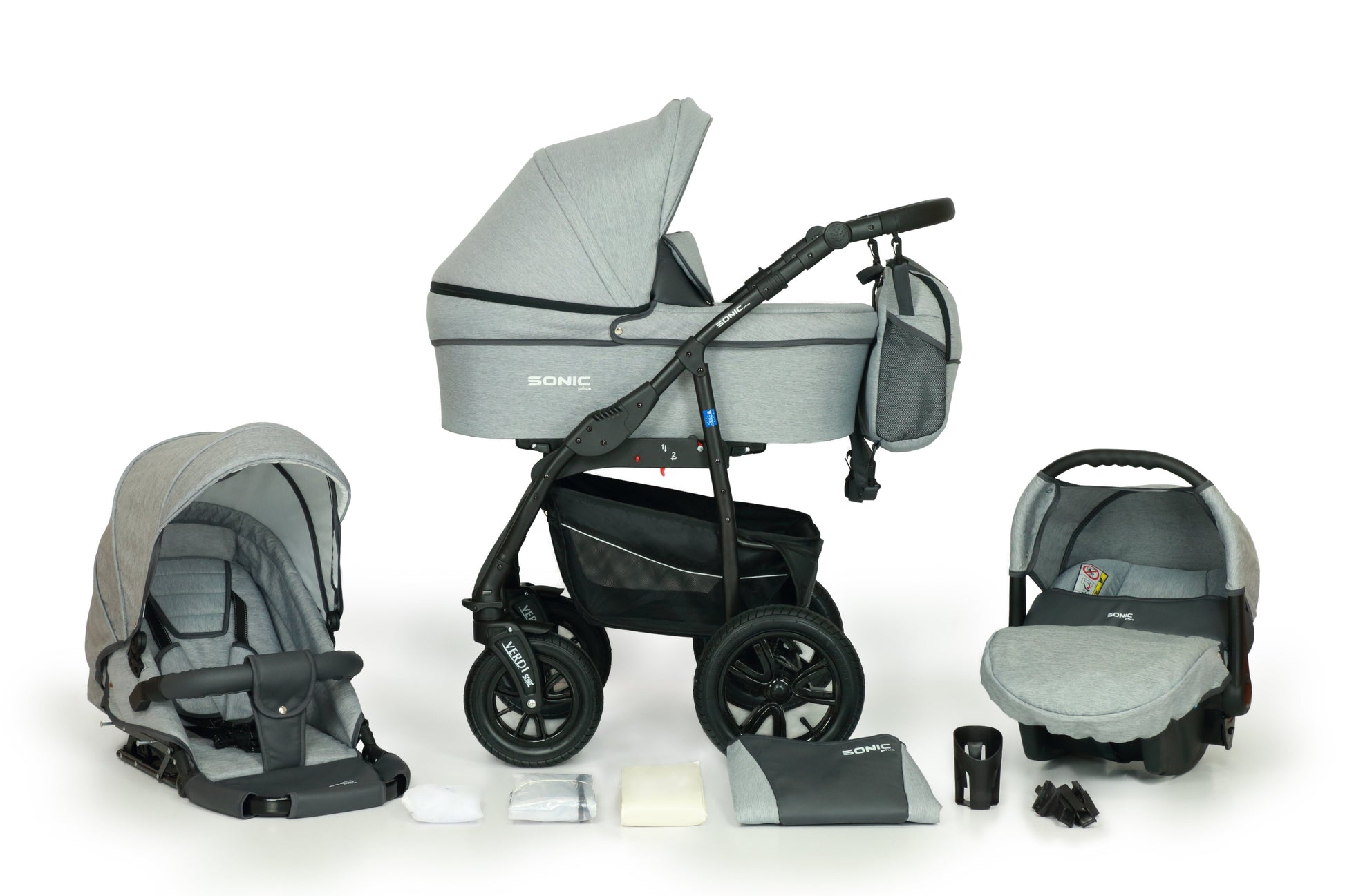 SONIC Stroller Plus 3in1 – 3in1 Baby Pram Stroller Travel System with Car Seat – LuxePram UK