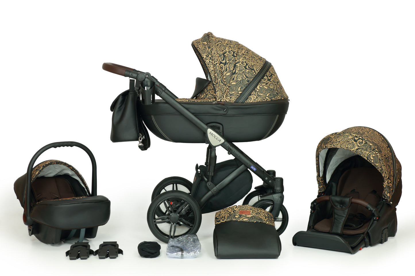 Mocca Stroller 3in1 – 3in1 Baby Pram Stroller Travel System with Car Seat – LuxePram UK