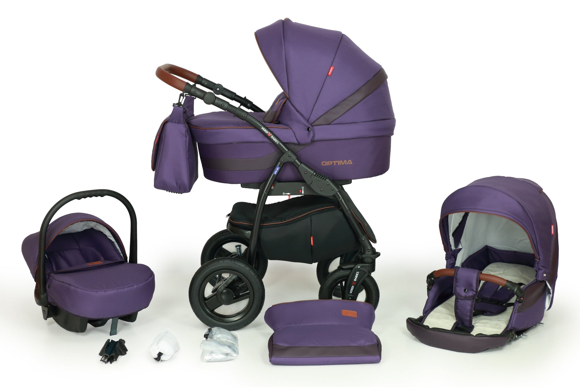 Optima Black Line Stroller 3in1 – 3in1 Baby Pram Stroller Travel System with Car Seat – LuxePram UK