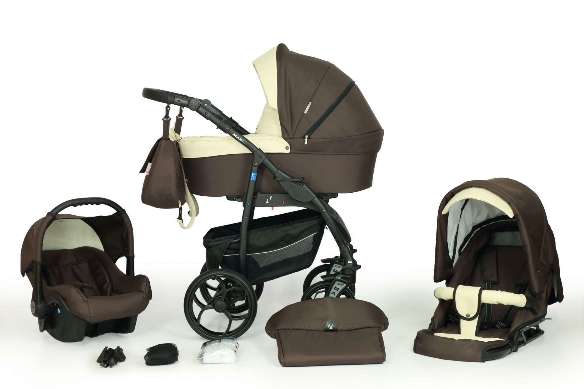 Max Plus Stroller 3in1 – 3in1 Baby Pram Stroller Travel System with Car Seat – LuxePram UK