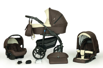 Max Plus Stroller 3in1 – 3in1 Baby Pram Stroller Travel System with Car Seat – LuxePram UK