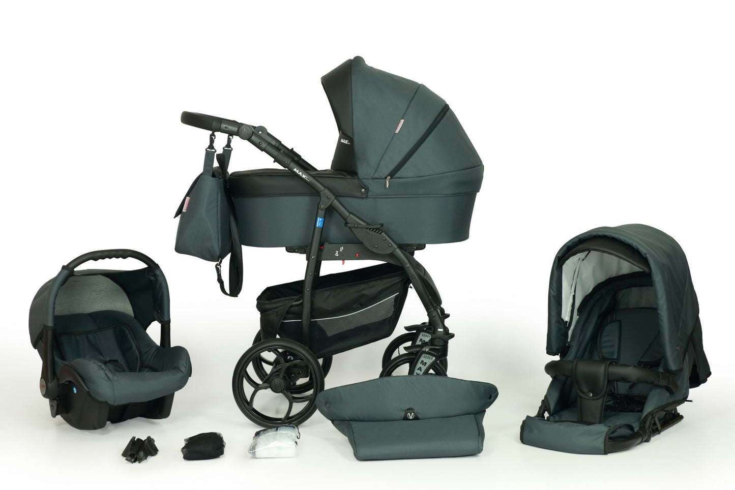Max Plus Stroller 3in1 – 3in1 Baby Pram Stroller Travel System with Car Seat – LuxePram UK