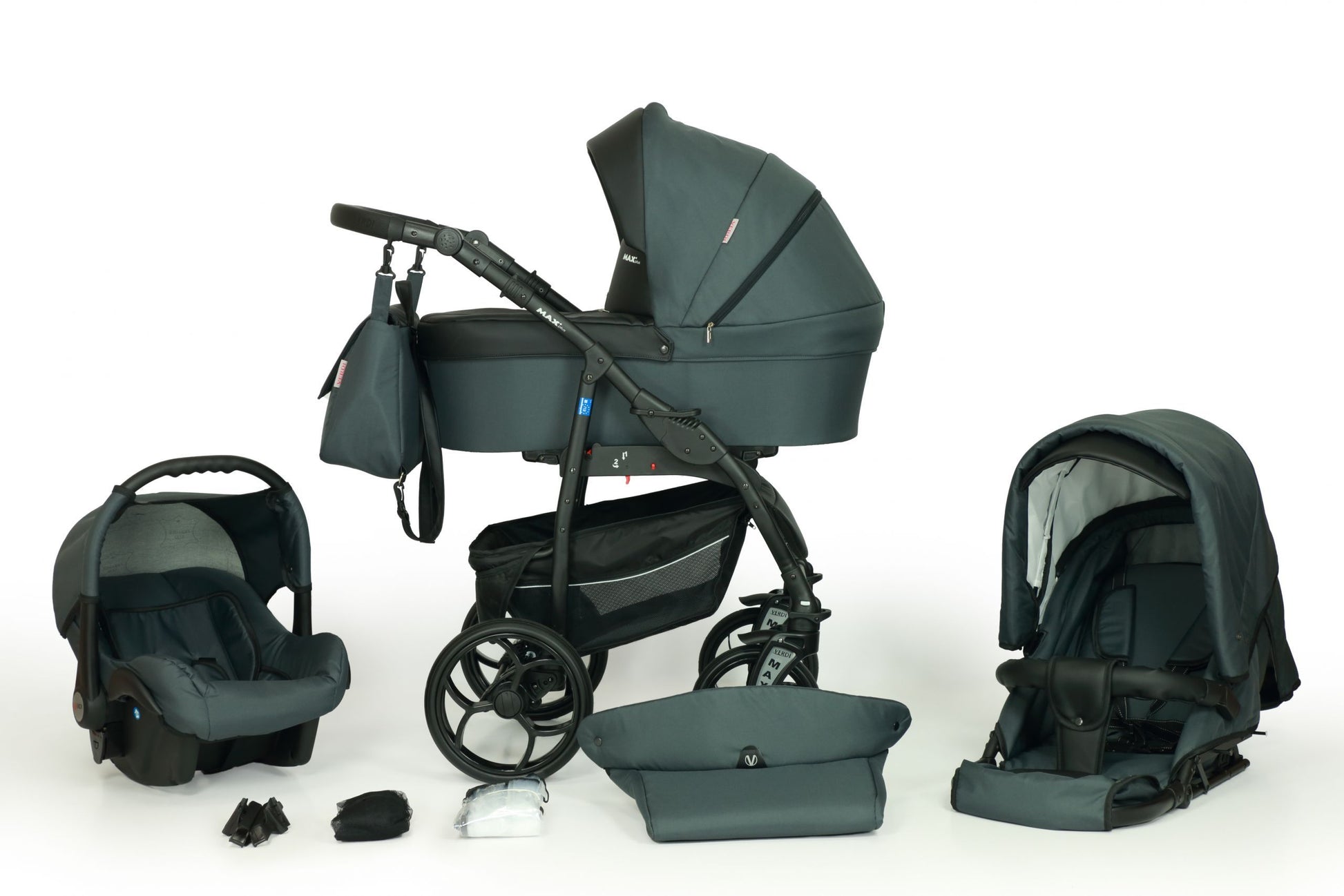 Max Plus Stroller 3in1 – 3in1 Baby Pram Stroller Travel System with Car Seat – LuxePram UK