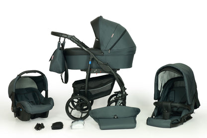 Max Plus Stroller 3in1 – 3in1 Baby Pram Stroller Travel System with Car Seat – LuxePram UK