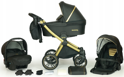 SONIC Soft 3in1 – 3in1 Baby Pram Stroller Travel System with Car Seat – LuxePram UK