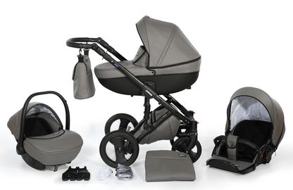 Mirage Livio Eco Premium Stroller 3in1 – 3in1 Baby Pram Stroller Travel System with Car Seat – LuxePram UK