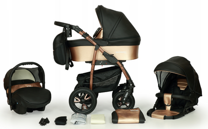 SONIC PRO 3in1 – 3in1 Baby Pram Stroller Travel System with Car Seat – LuxePram UK