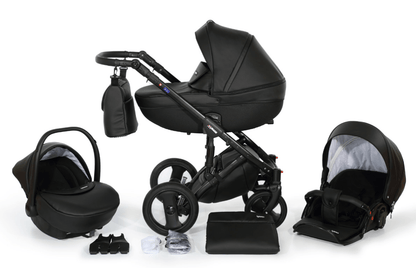 Mirage Livio Eco Premium Stroller 3in1 – 3in1 Baby Pram Stroller Travel System with Car Seat – LuxePram UK