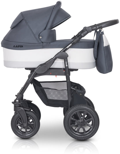 Laser Black Stroller 3in1 – 3in1 Baby Pram Stroller Travel System with Car Seat – LuxePram UK