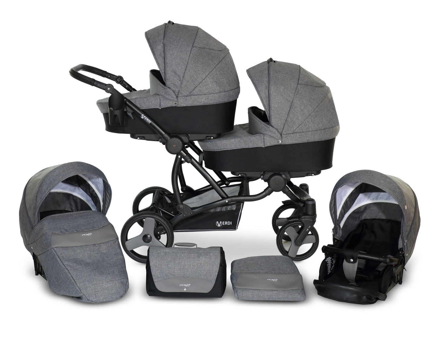 The For 2 Double buggy 3 in 1 | 2 in 1 5 3in1 – 3in1 Baby Pram Stroller Travel System with Car Seat – LuxePram UK