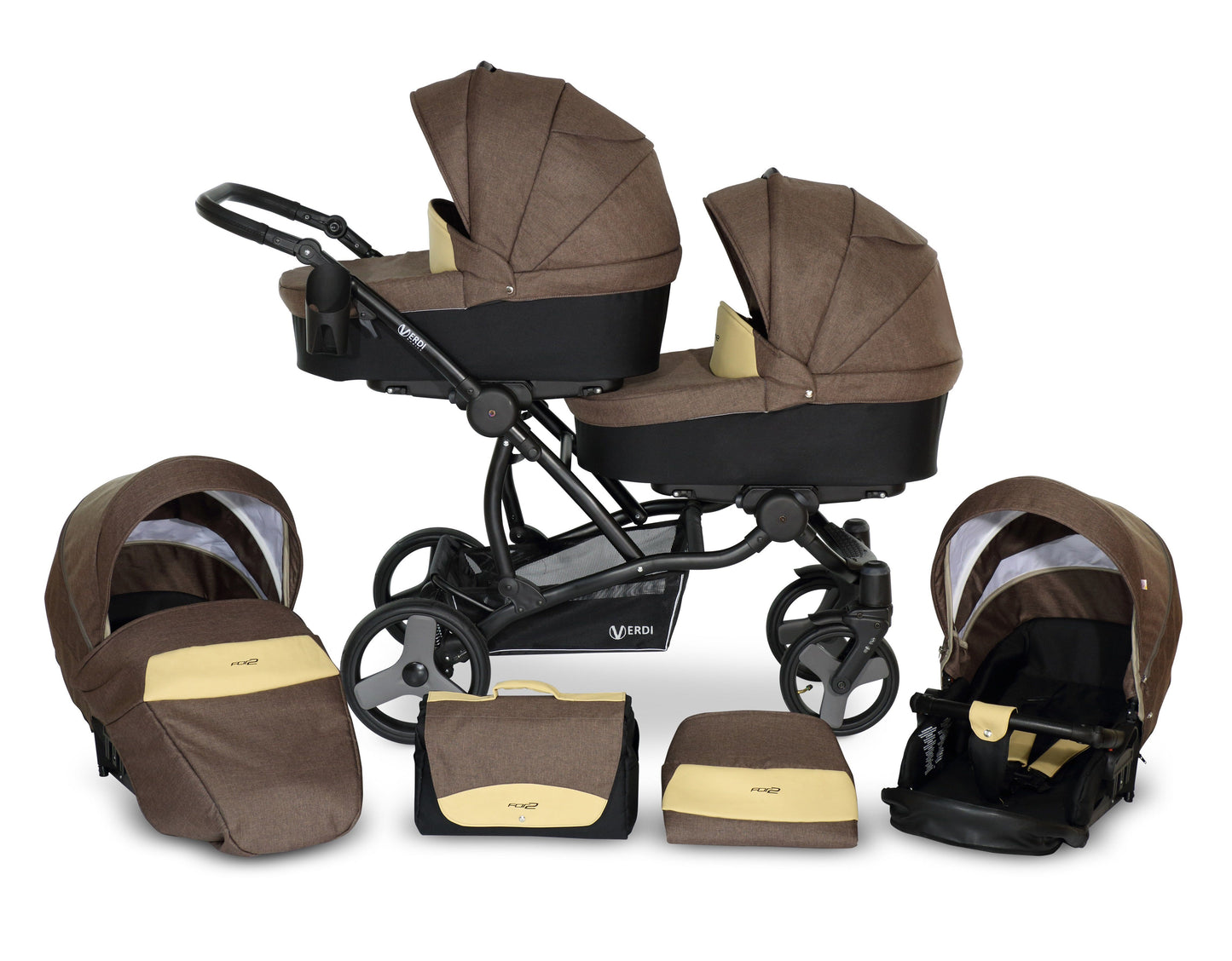 The For 2 Double buggy 3 in 1 | 2 in 1 7 3in1 – 3in1 Baby Pram Stroller Travel System with Car Seat – LuxePram UK