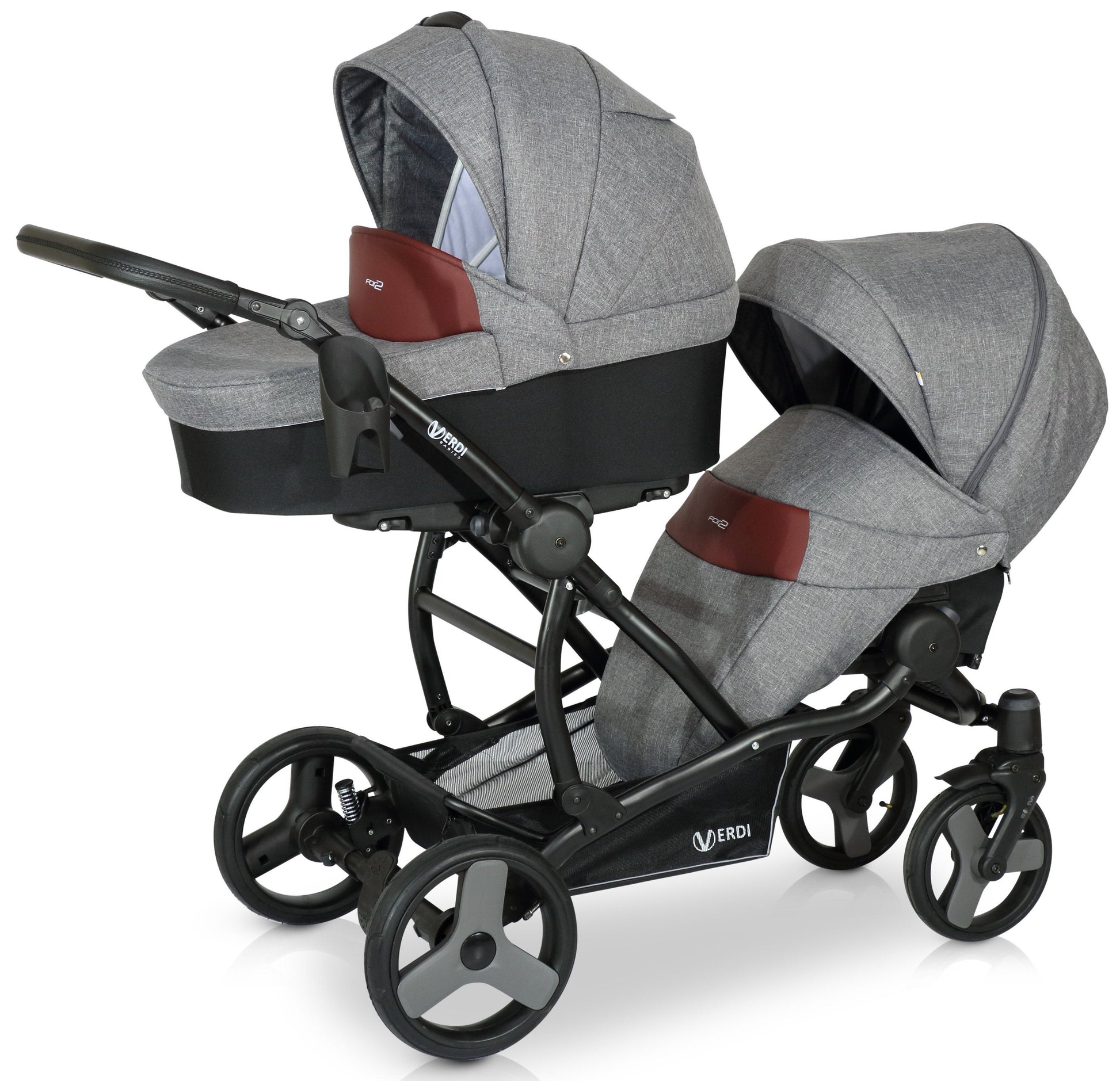 The For 2 Double buggy 3 in 1 | 2 in 1 – 3in1 Baby Pram Stroller Travel System with Car Seat – LuxePram UK