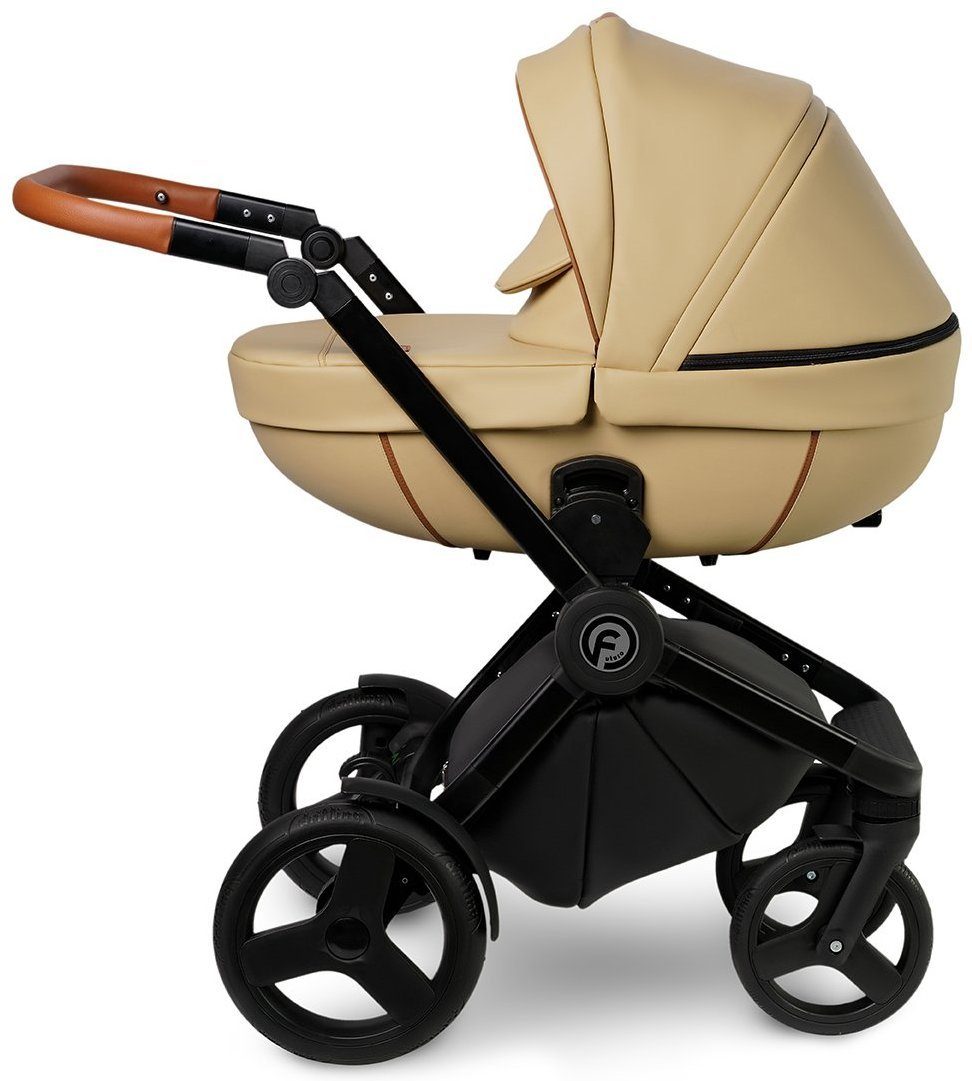 Futuro Stroller 3 in 1 Travel System 4 Desert Sand Eco Leather – 3in1 Baby Pram Stroller Travel System with Car Seat – LuxePram UK