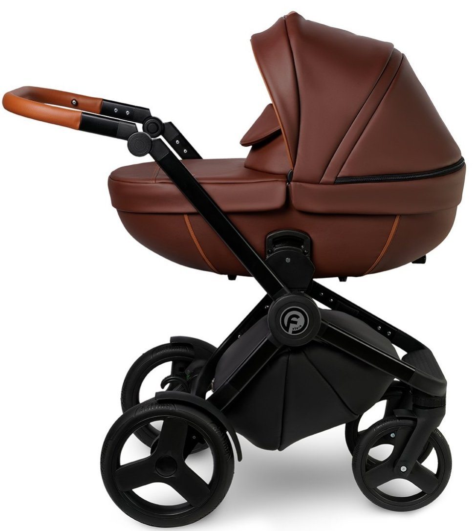 Futuro Stroller 3 in 1 Travel System 5 Brown Sugar Eco Leather – 3in1 Baby Pram Stroller Travel System with Car Seat – LuxePram UK