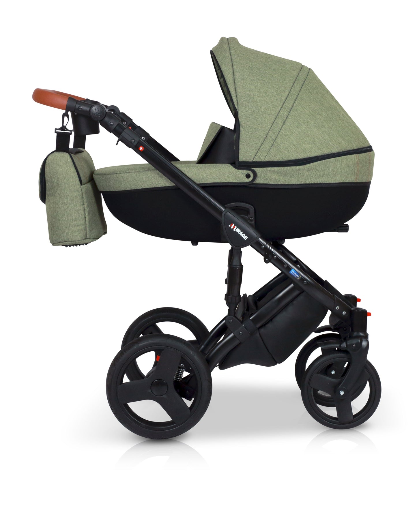 Mirage Livio Eco Premium Stroller 3in1 12 Olive Denim Jeans – 3in1 Baby Pram Stroller Travel System with Car Seat – LuxePram UK
