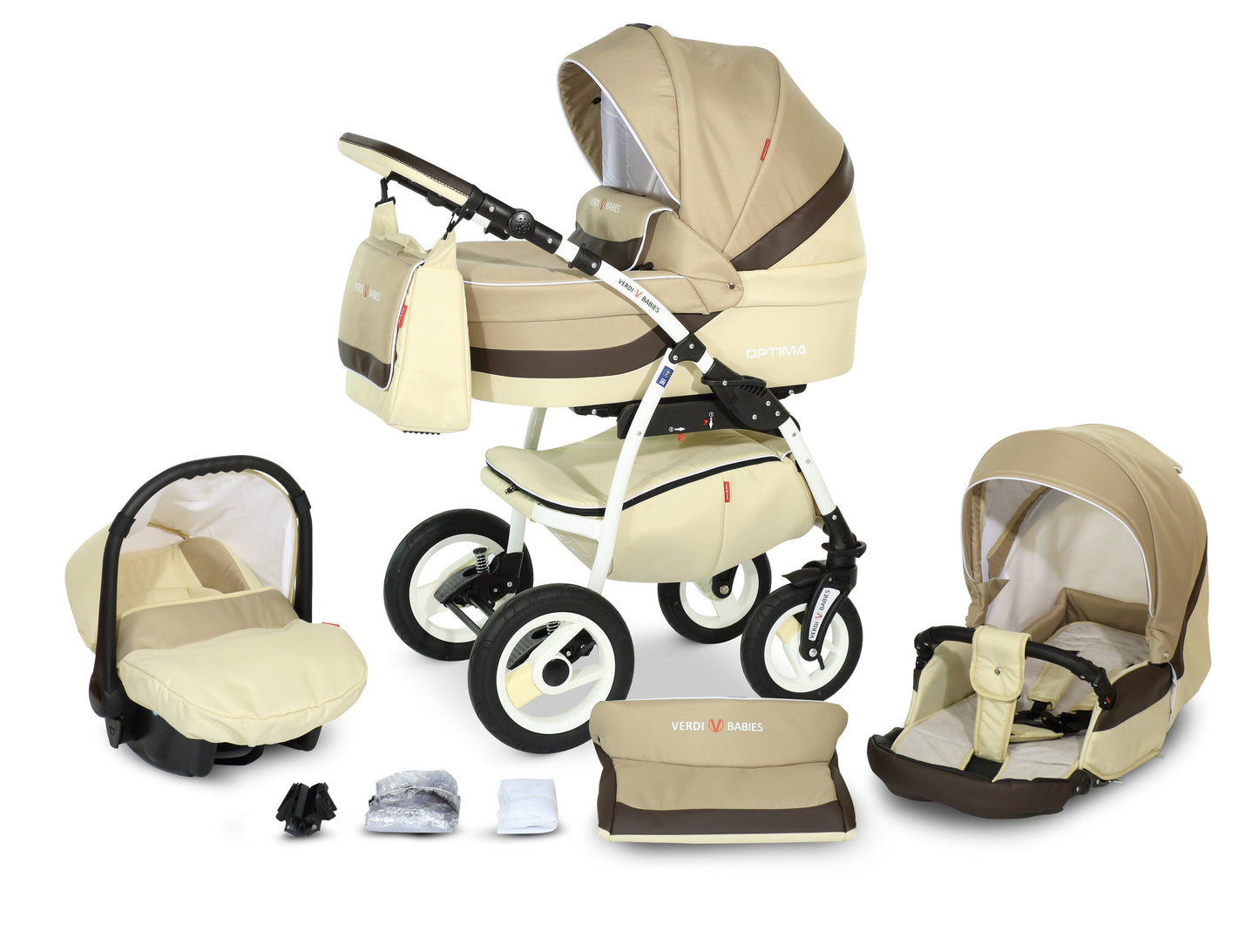 Optima Eco Line Stroller 3in1 – 3in1 Baby Pram Stroller Travel System with Car Seat – LuxePram UK
