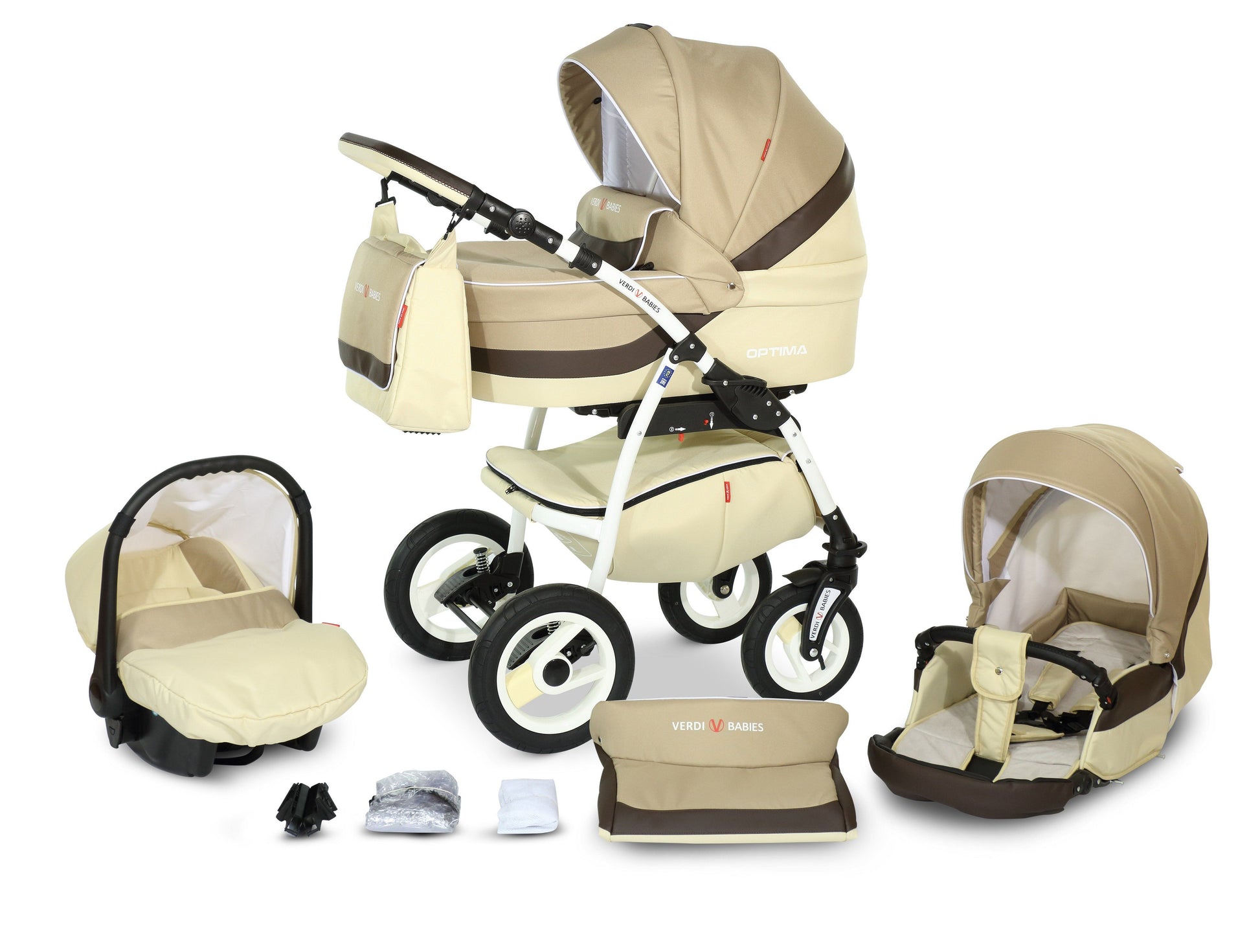 Optima Eco Line Stroller 3in1 – 3in1 Baby Pram Stroller Travel System with Car Seat – LuxePram UK