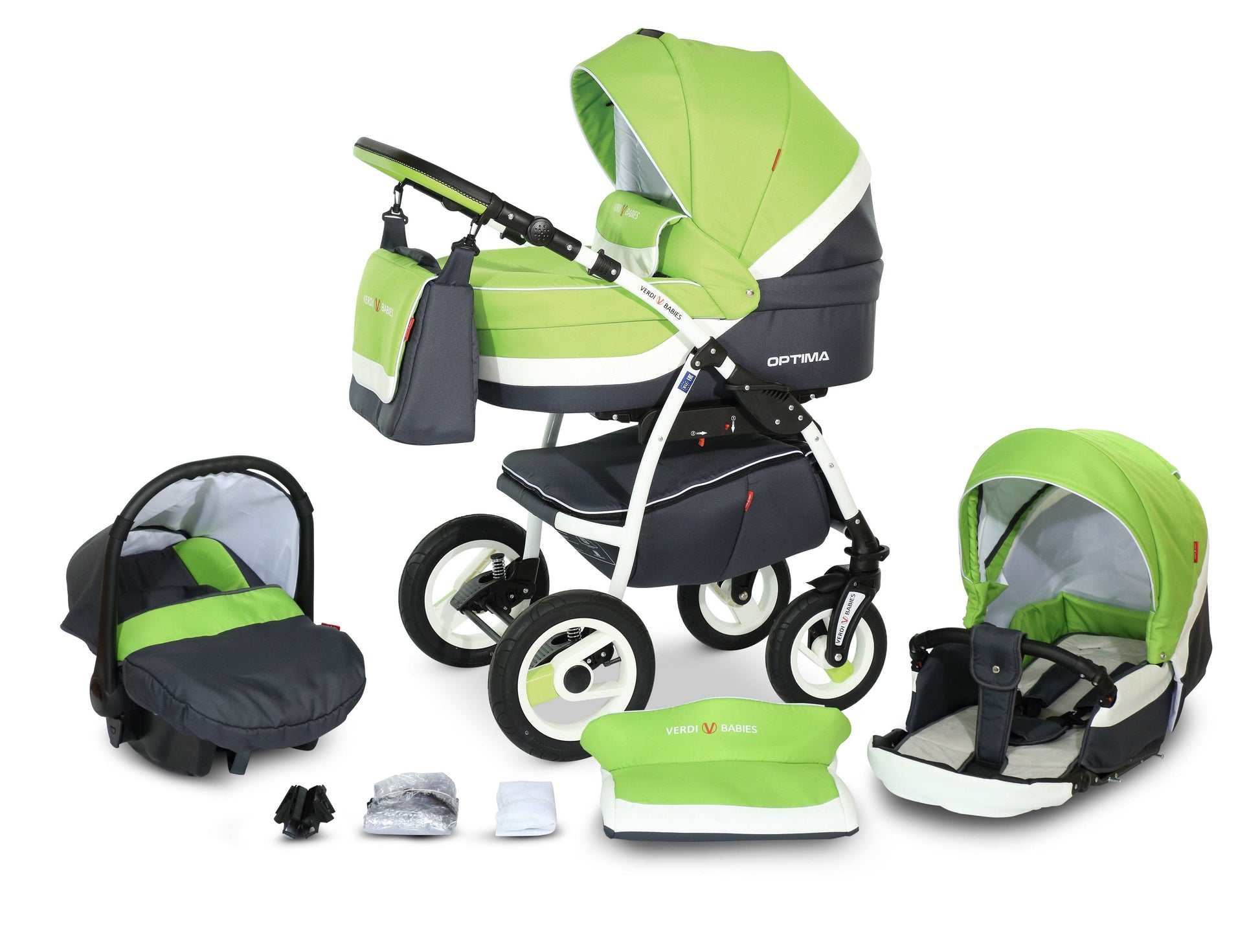 Optima Eco Line Stroller 3in1 – 3in1 Baby Pram Stroller Travel System with Car Seat – LuxePram UK