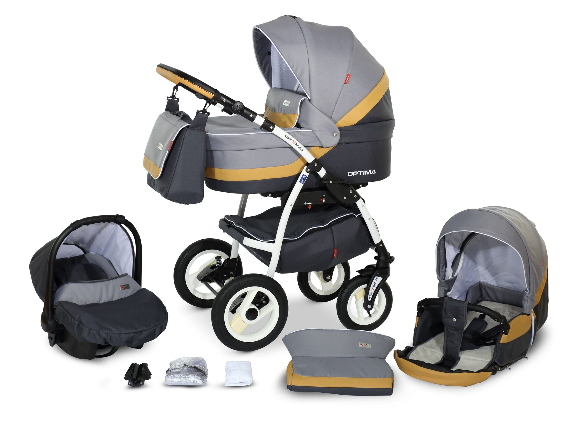 Optima Eco Line Stroller 3in1 – 3in1 Baby Pram Stroller Travel System with Car Seat – LuxePram UK