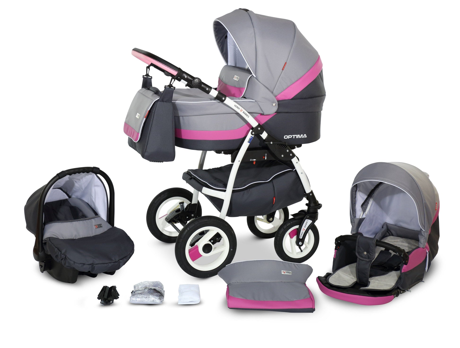 Optima Eco Line Stroller 3in1 – 3in1 Baby Pram Stroller Travel System with Car Seat – LuxePram UK