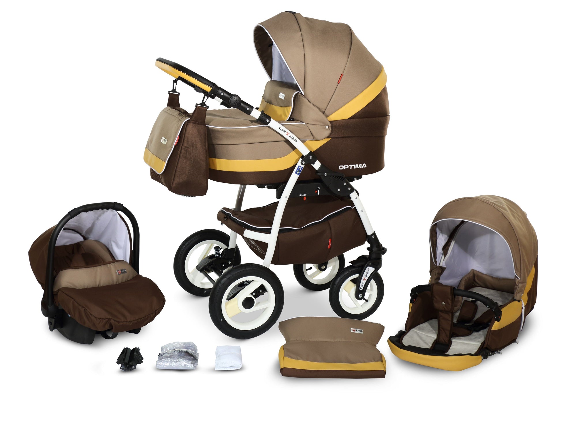 Optima Eco Line Stroller 3in1 – 3in1 Baby Pram Stroller Travel System with Car Seat – LuxePram UK