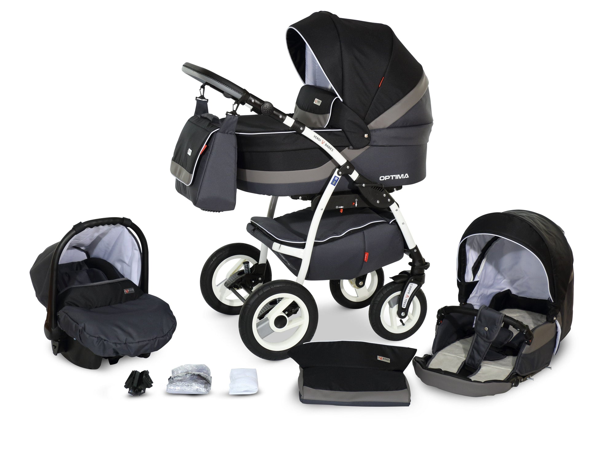 Optima Eco Line Stroller 3in1 – 3in1 Baby Pram Stroller Travel System with Car Seat – LuxePram UK