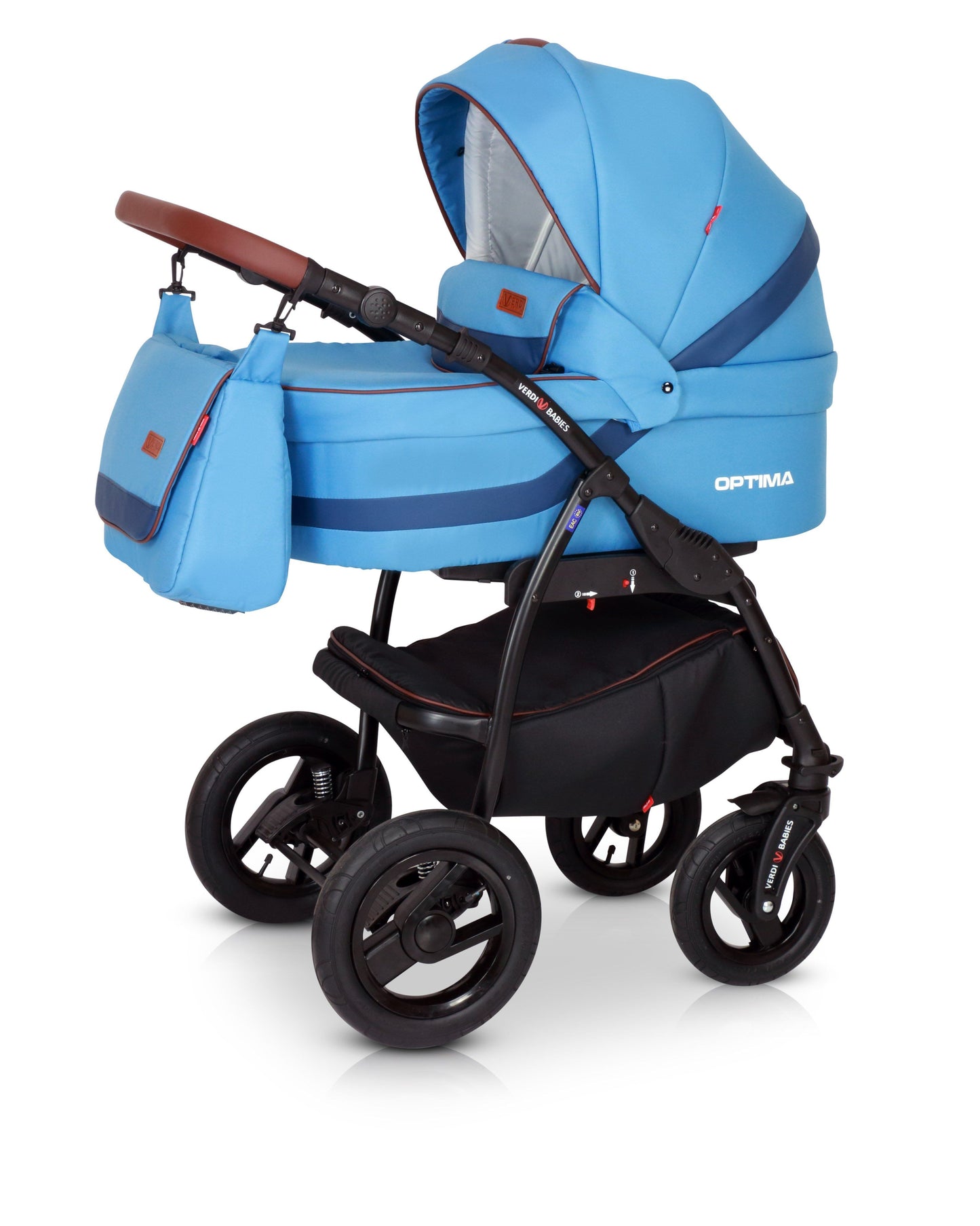 Optima Black Line Stroller 3in1 5 Azure – 3in1 Baby Pram Stroller Travel System with Car Seat – LuxePram UK