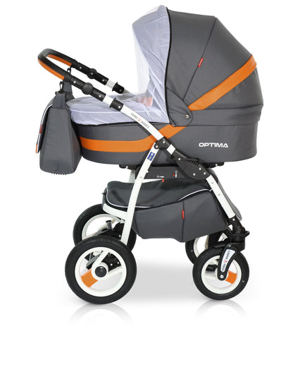 Optima Eco Line Stroller 3in1 – 3in1 Baby Pram Stroller Travel System with Car Seat – LuxePram UK