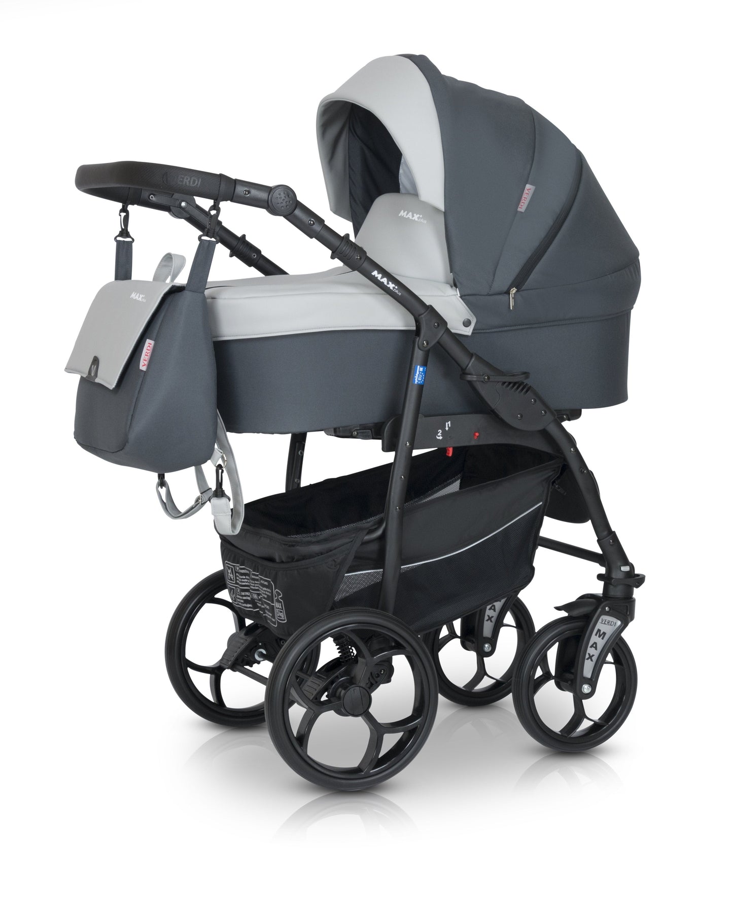 Max Plus Stroller 3in1 3 Grey Anchor – 3in1 Baby Pram Stroller Travel System with Car Seat – LuxePram UK