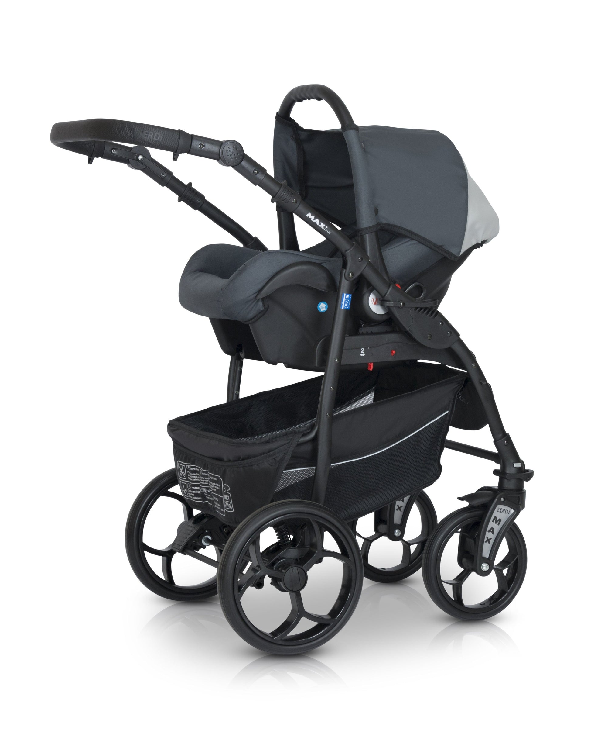 Max Plus Stroller 3in1 – 3in1 Baby Pram Stroller Travel System with Car Seat – LuxePram UK