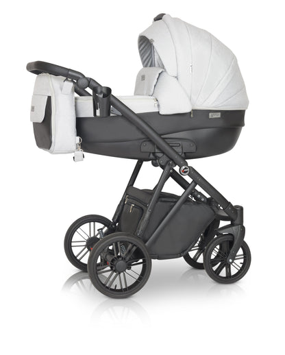 Melbu Stroller 3in1 8 Black and White – 3in1 Baby Pram Stroller Travel System with Car Seat – LuxePram UK
