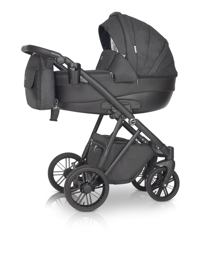 Melbu Stroller 3in1 9 Shadow and Black – 3in1 Baby Pram Stroller Travel System with Car Seat – LuxePram UK