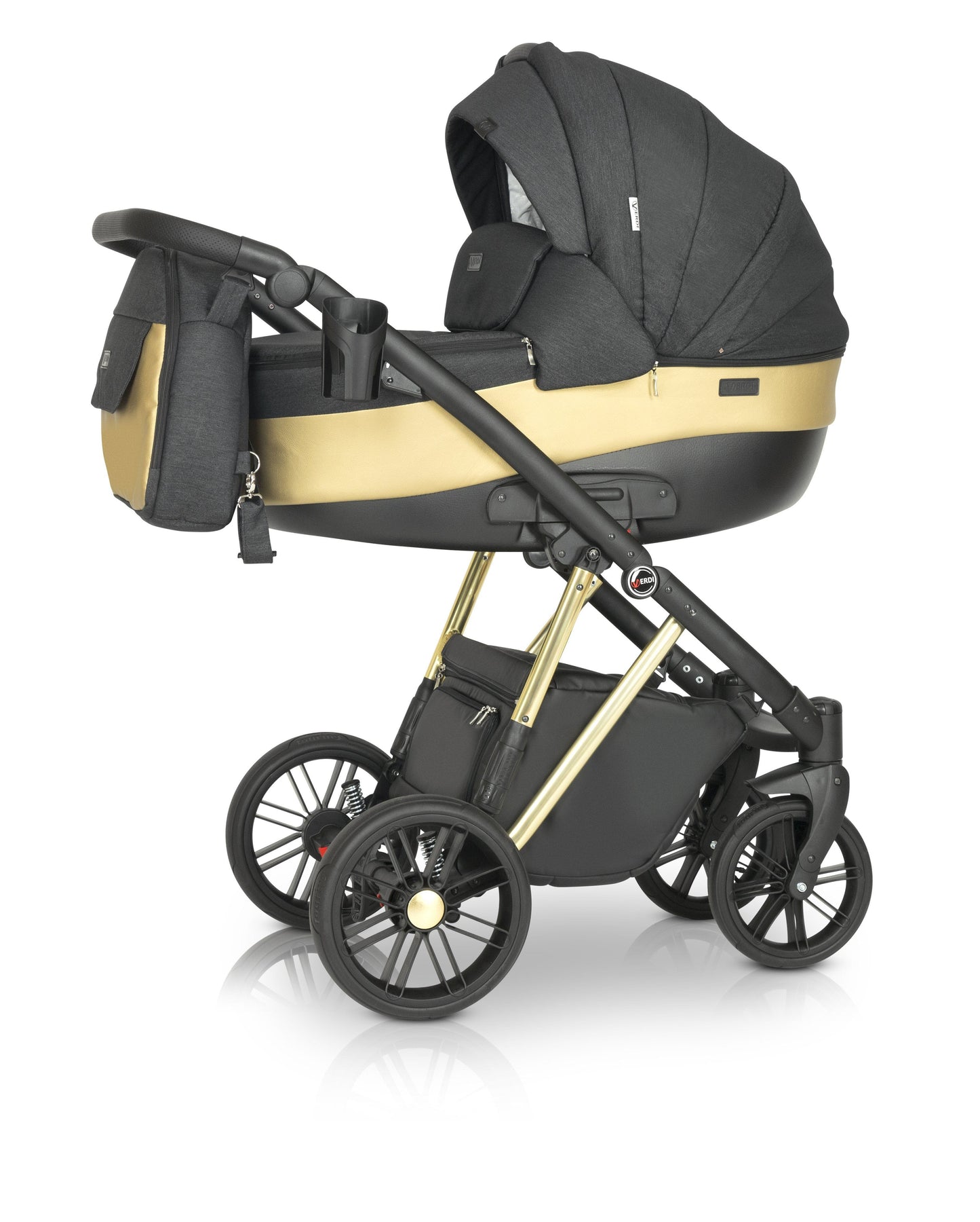 Melbu Stroller 3in1 G4 Shadow and Gold – 3in1 Baby Pram Stroller Travel System with Car Seat – LuxePram UK