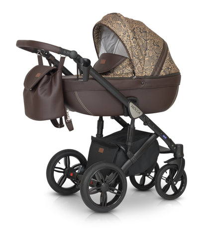 Mocca Stroller 3in1 14 Brown Ancient Mosaic – 3in1 Baby Pram Stroller Travel System with Car Seat – LuxePram UK