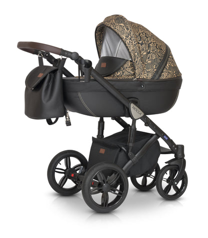 Mocca Stroller 3in1 15 Black Ancient Mosaic – 3in1 Baby Pram Stroller Travel System with Car Seat – LuxePram UK