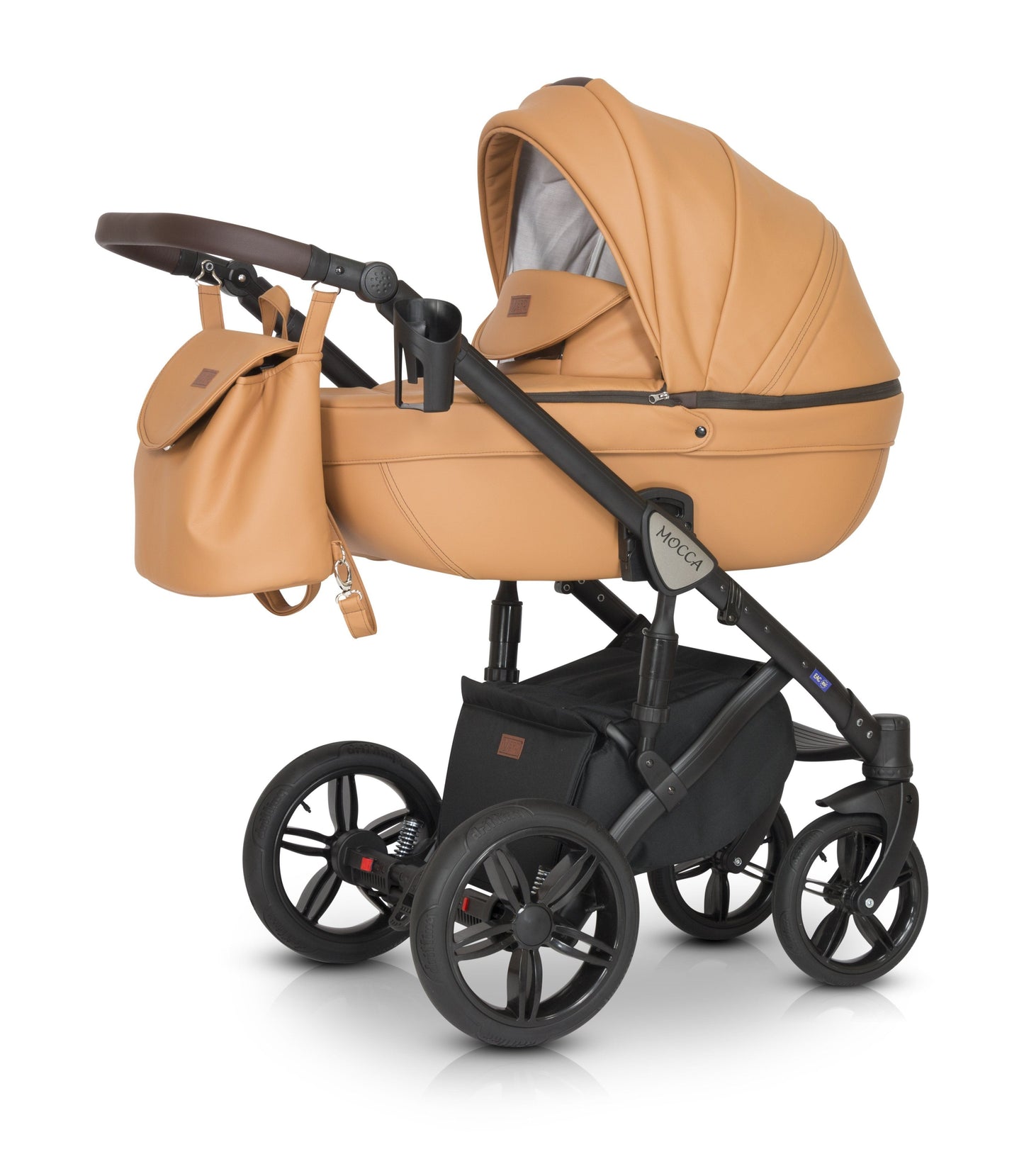 Mocca Stroller 3in1 4 Apricot – 3in1 Baby Pram Stroller Travel System with Car Seat – LuxePram UK