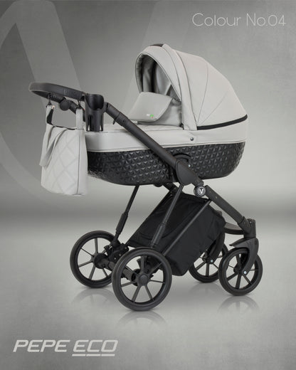 Pepe Eco Stroller 3in1 Gray – 3in1 Baby Pram Stroller Travel System with Car Seat – LuxePram UK