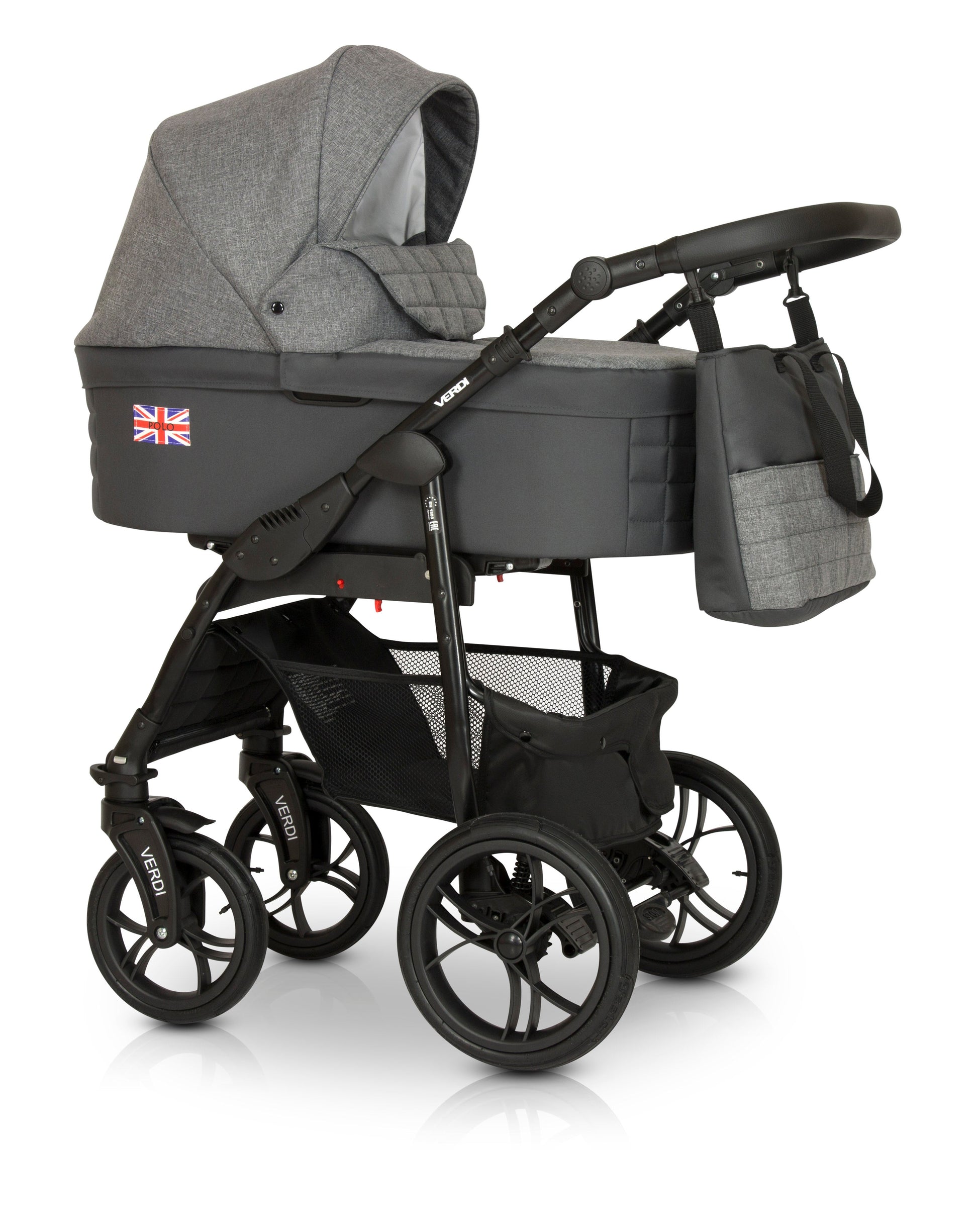 POLO London Edition Stroller 3in1 1 Dark Grey White – 3in1 Baby Pram Stroller Travel System with Car Seat – LuxePram UK