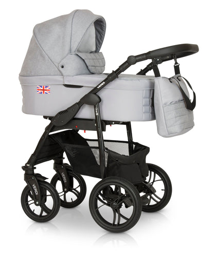 POLO London Edition Stroller 3in1 5 Grey White – 3in1 Baby Pram Stroller Travel System with Car Seat – LuxePram UK