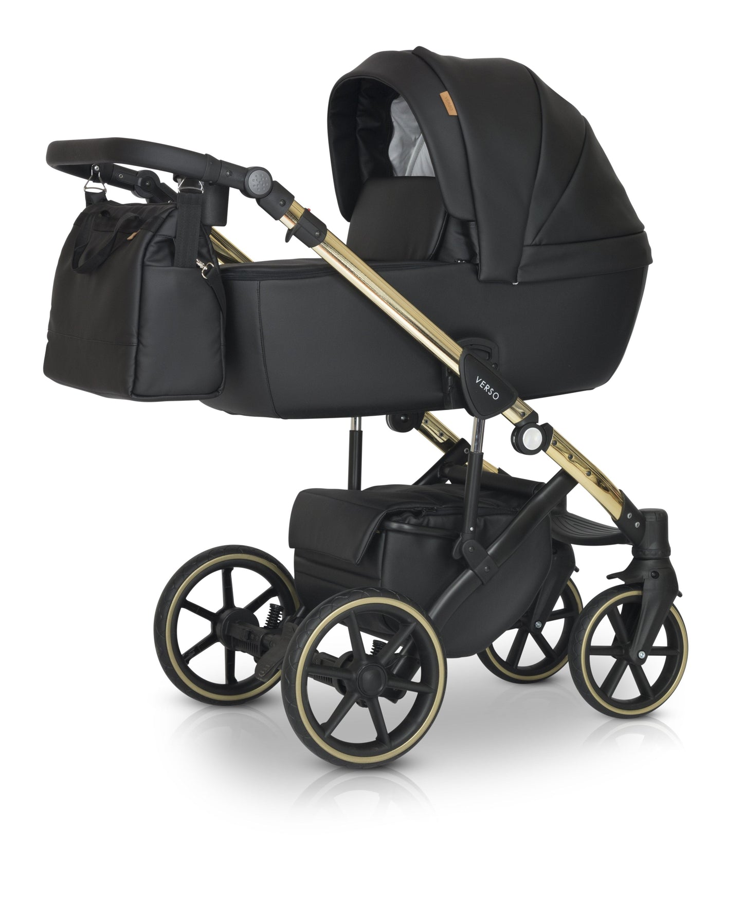 The Verso 3in1 Stroller G1 Black Eco leather – 3in1 Baby Pram Stroller Travel System with Car Seat – LuxePram UK