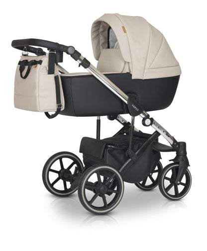 The Verso 3in1 Stroller S3 Ecru Eco leather – 3in1 Baby Pram Stroller Travel System with Car Seat – LuxePram UK