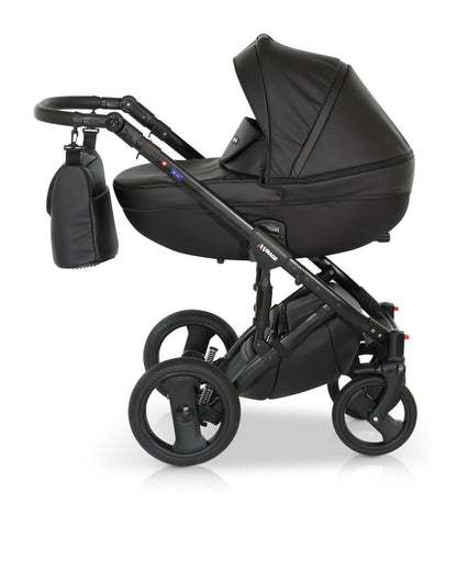 Mirage Livio Eco Premium Stroller 3in1 1 Black eco leather – 3in1 Baby Pram Stroller Travel System with Car Seat – LuxePram UK