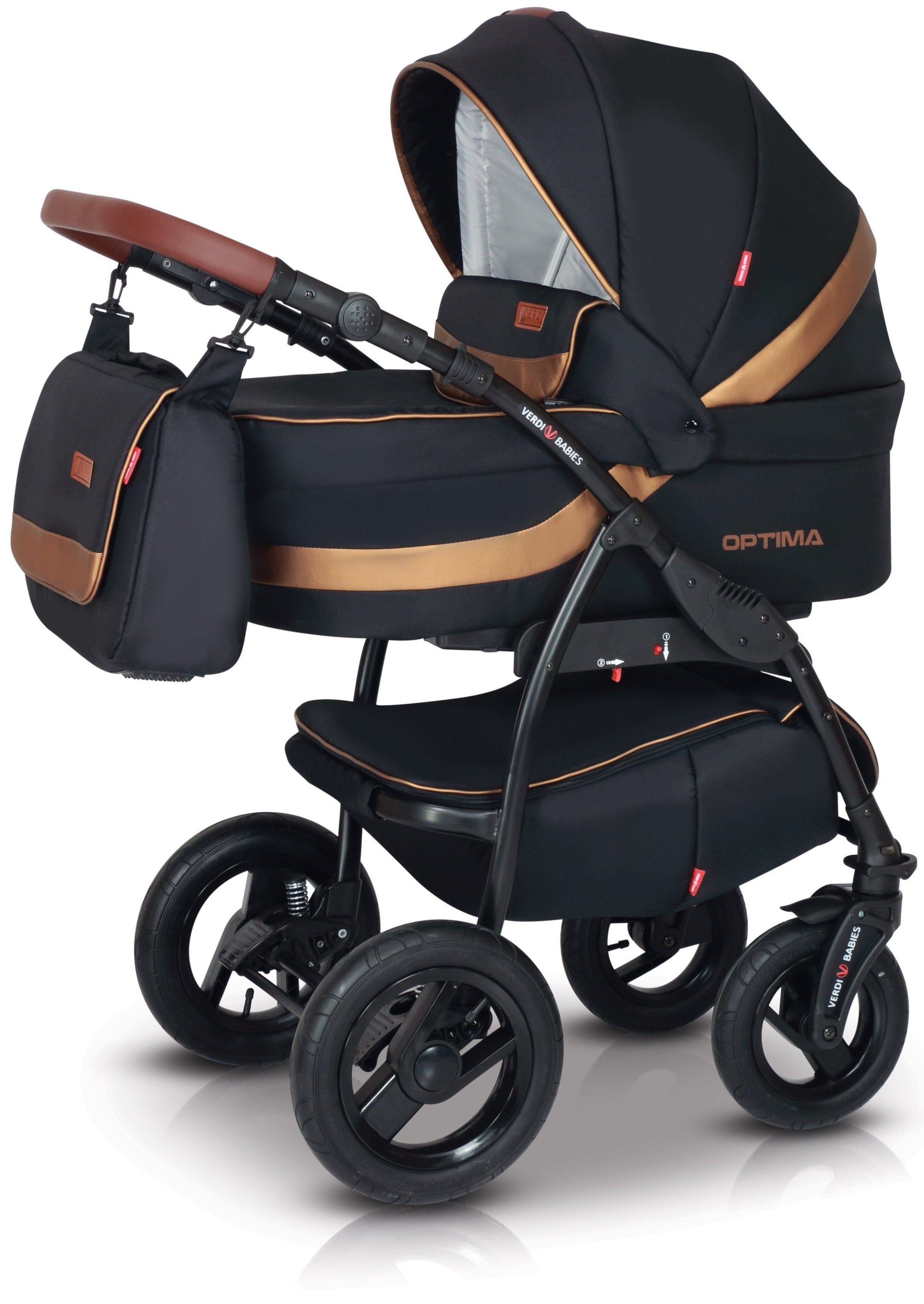 Optima Limited Edition Stroller 3in1 1 Gold – 3in1 Baby Pram Stroller Travel System with Car Seat – LuxePram UK
